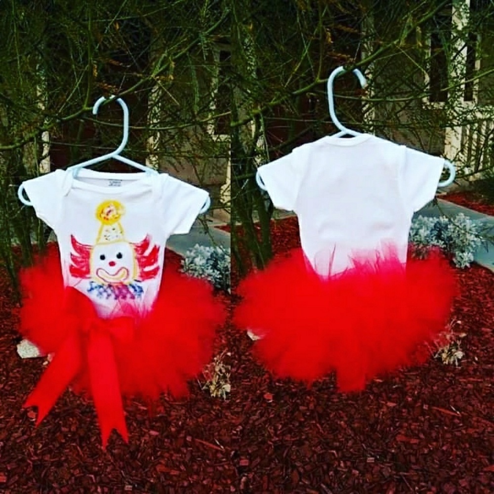 Clown onsie with tutu